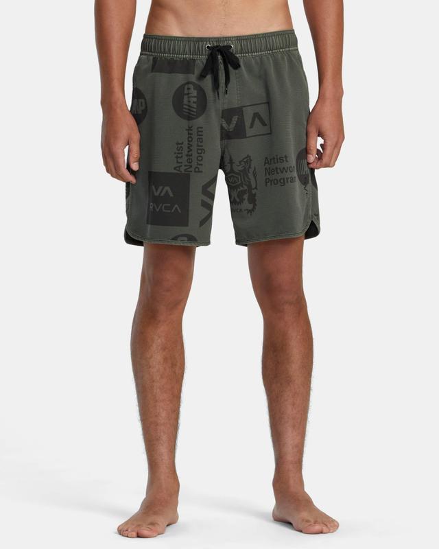 Eastern Elastic Waist Boardshorts 17" - Olive Product Image