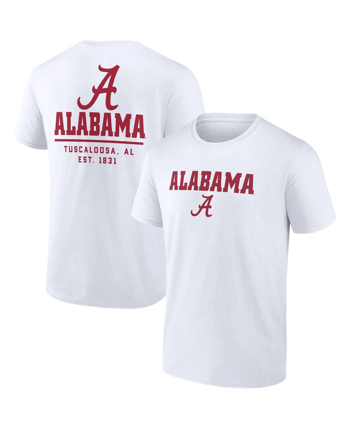 Mens Fanatics White Alabama Crimson Tide Game Day 2-Hit T-shirt Product Image