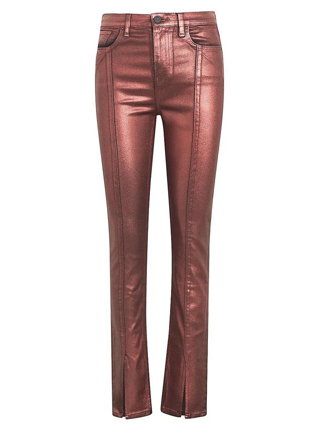 Womens Harlow Coated Metallic Pants Product Image