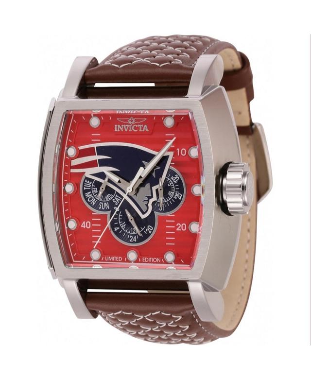 Invicta Mens 45084 Nfl New England Patriots Quartz Multifunction Black Dial Watch - Red Product Image