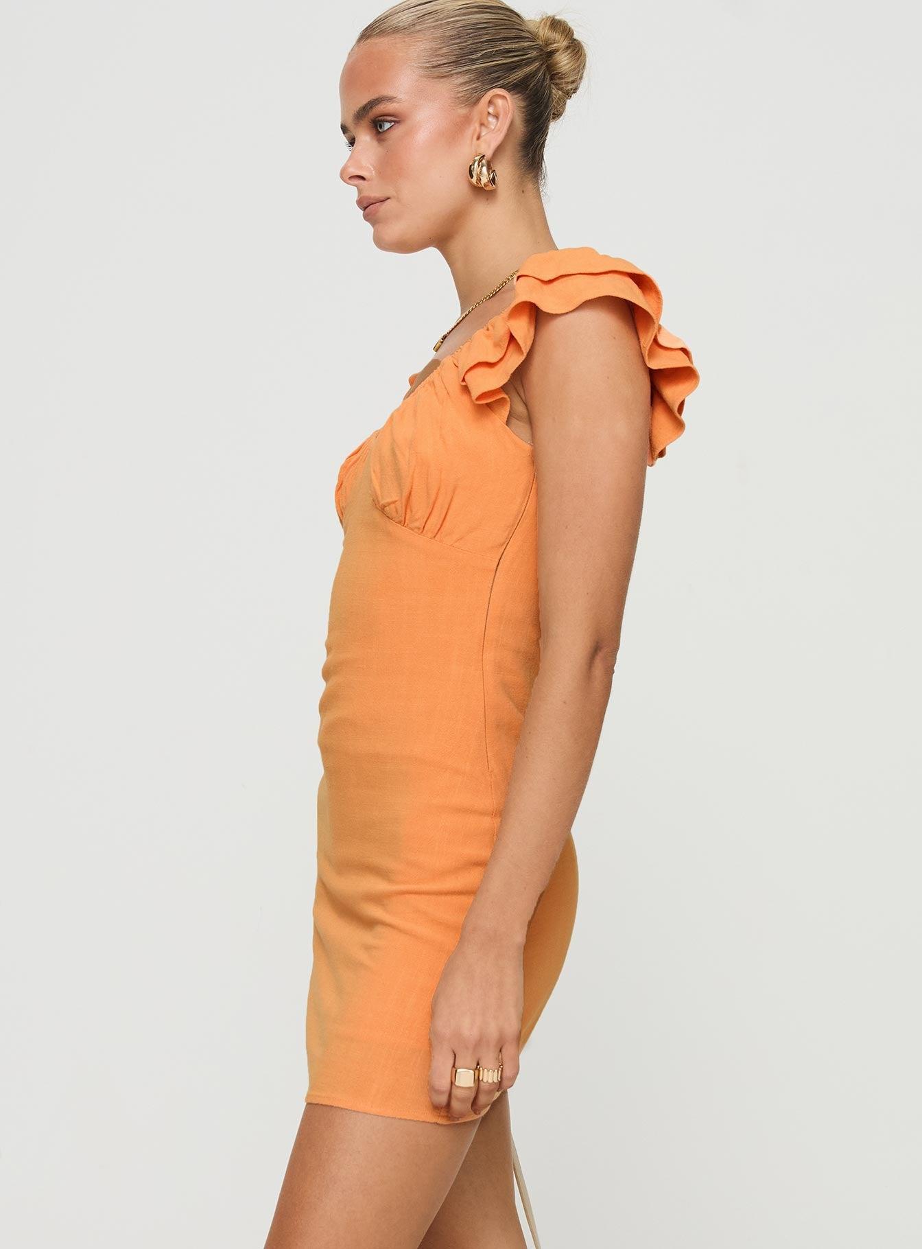 Leto Mini Dress Orange Product Image