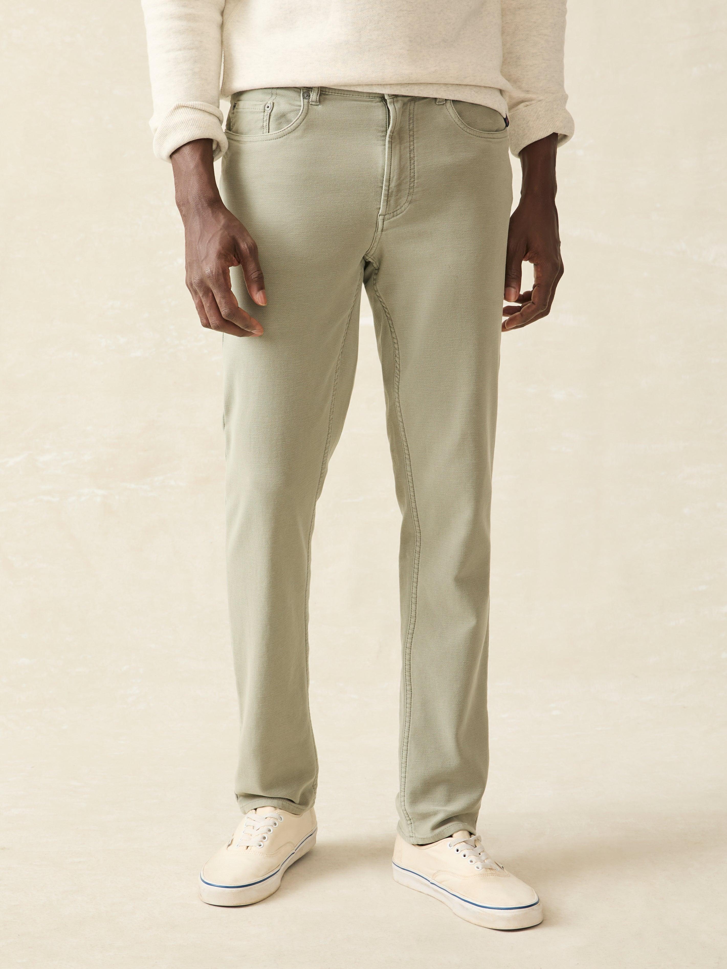 Stretch Terry 5-Pocket Pant - Faded Olive Male Product Image