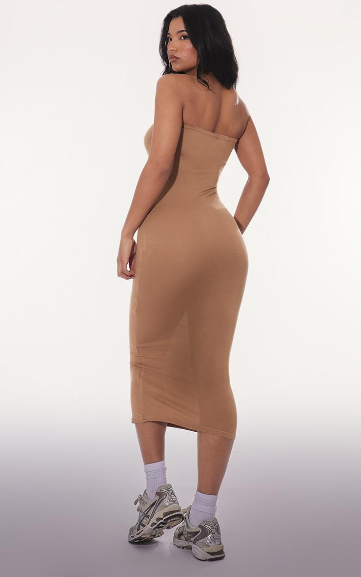 Camel  Basic Bandeau Midaxi Dress Product Image