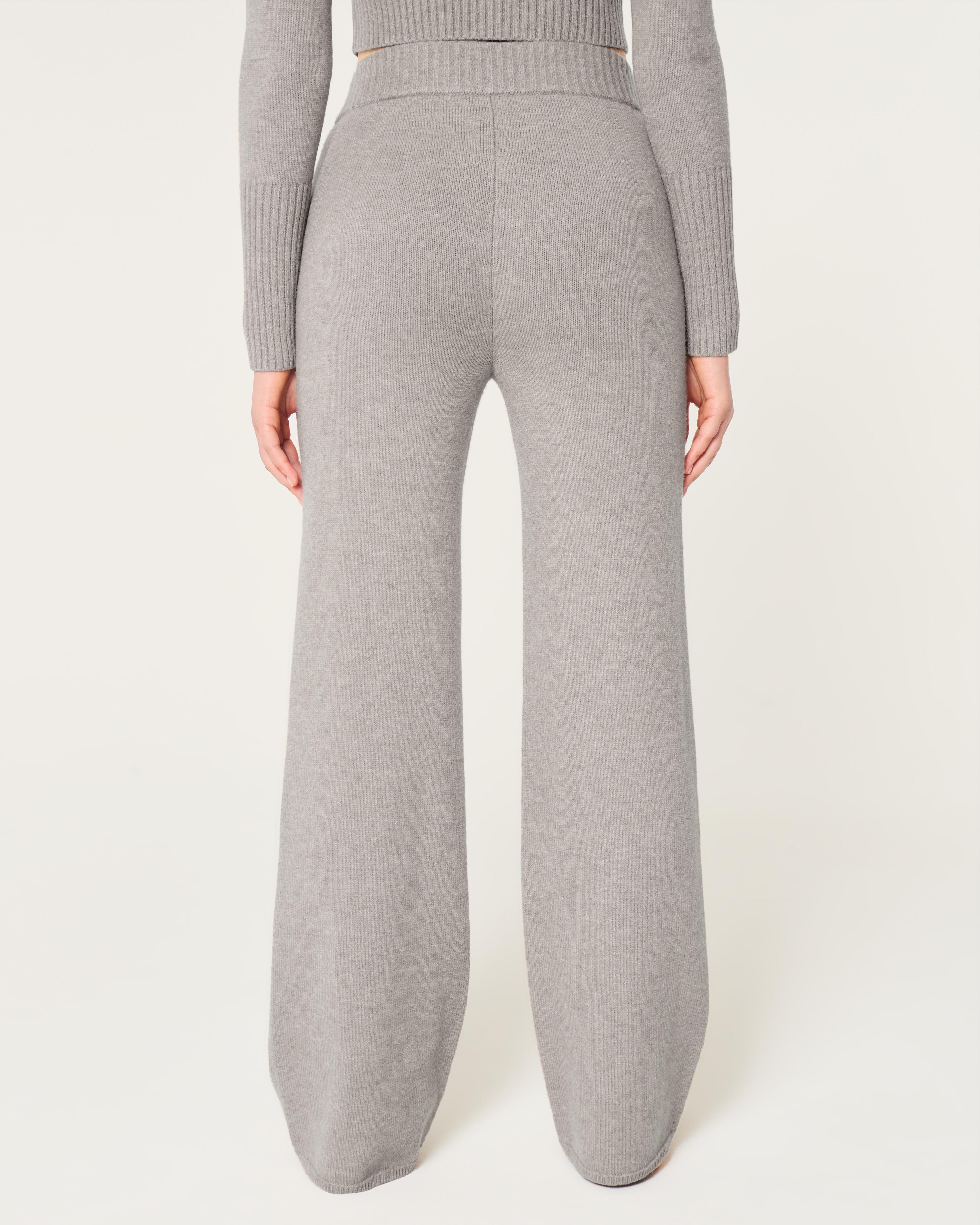 Gilly Hicks Sweater-Knit Straight Pants Product Image