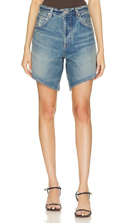 Womens Gaucho High-Rise Denim Shorts Product Image