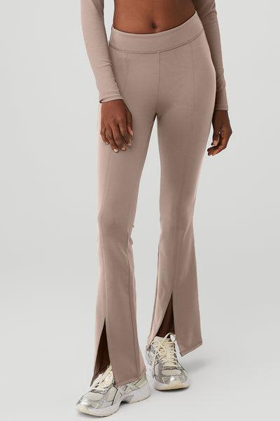 Airbrush High-Waist Flutter Legging - Taupe Product Image