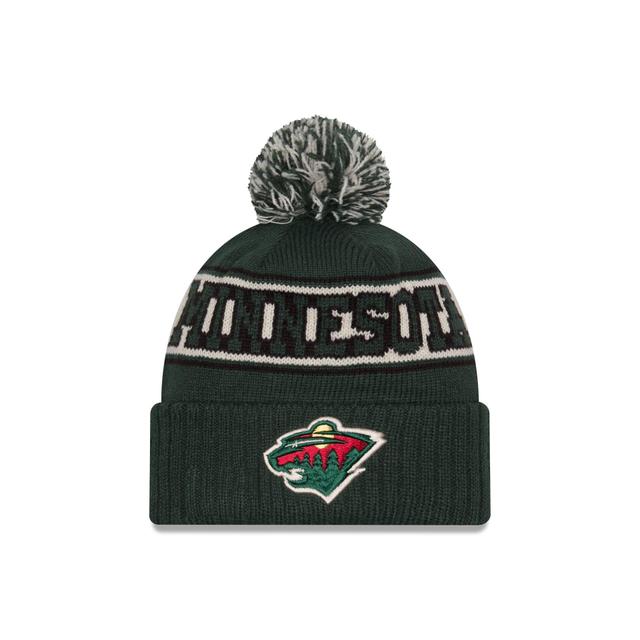 Minnesota Wild Retro Pom Knit Hat Male Product Image