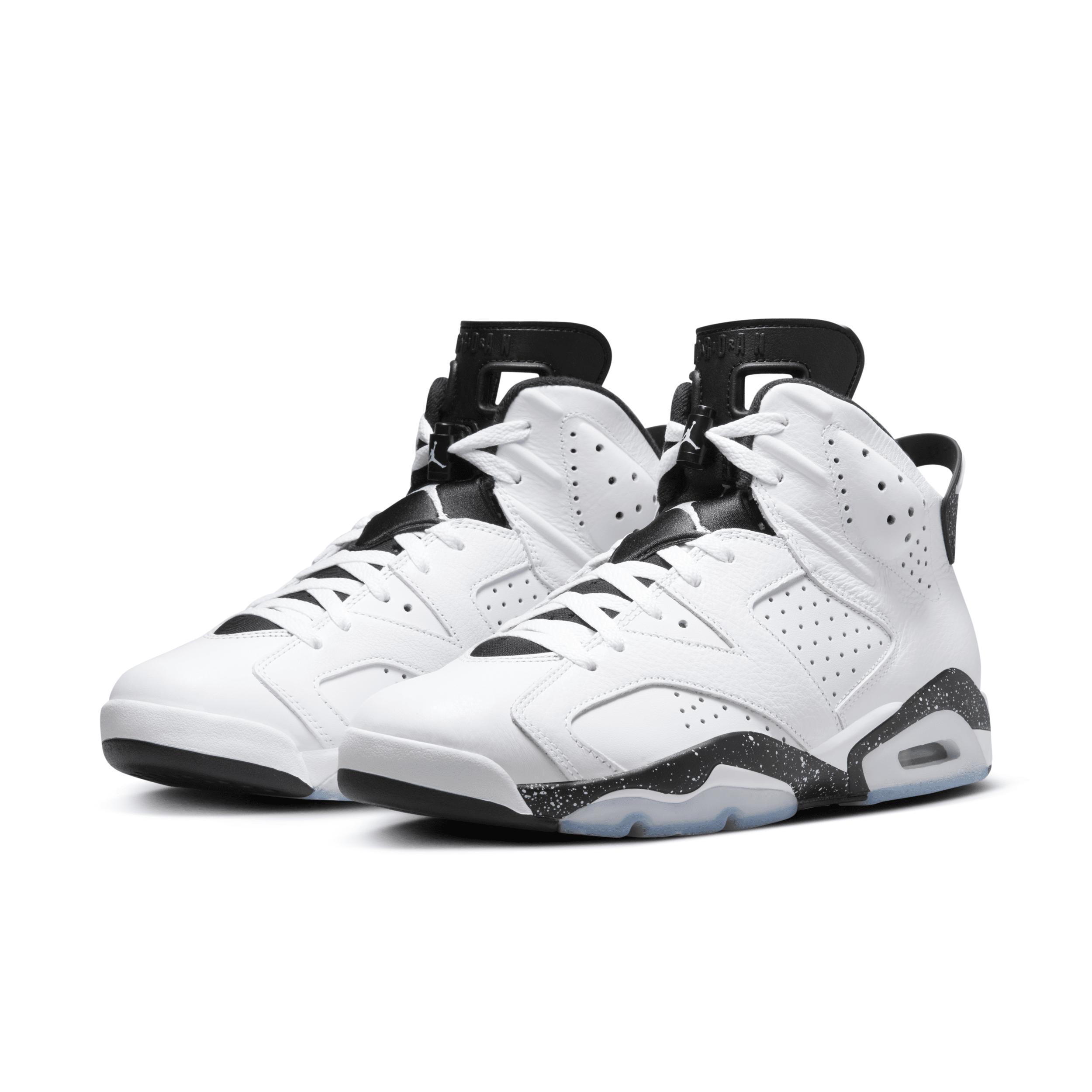 Jordan Mens Retro 6 - Basketball Shoes White/Black Product Image