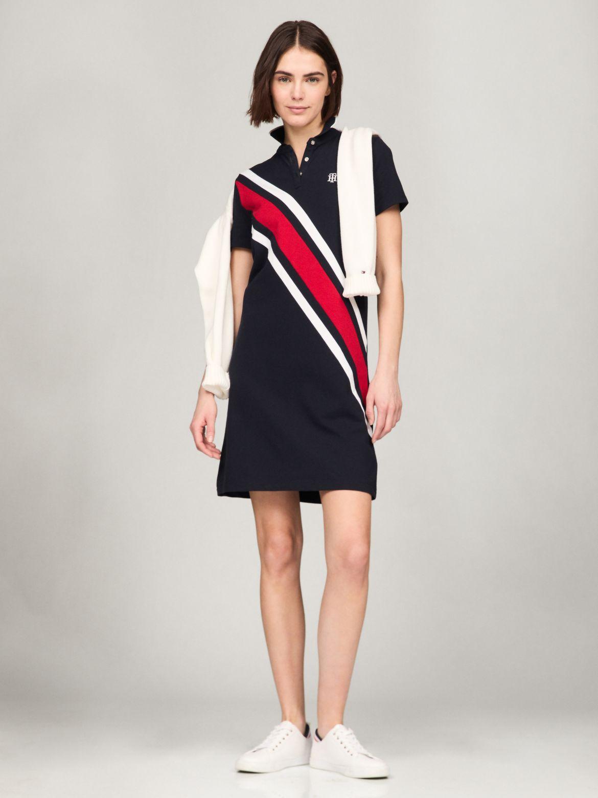 Tommy Hilfiger Women's Banner Stripe Polo Dress Product Image