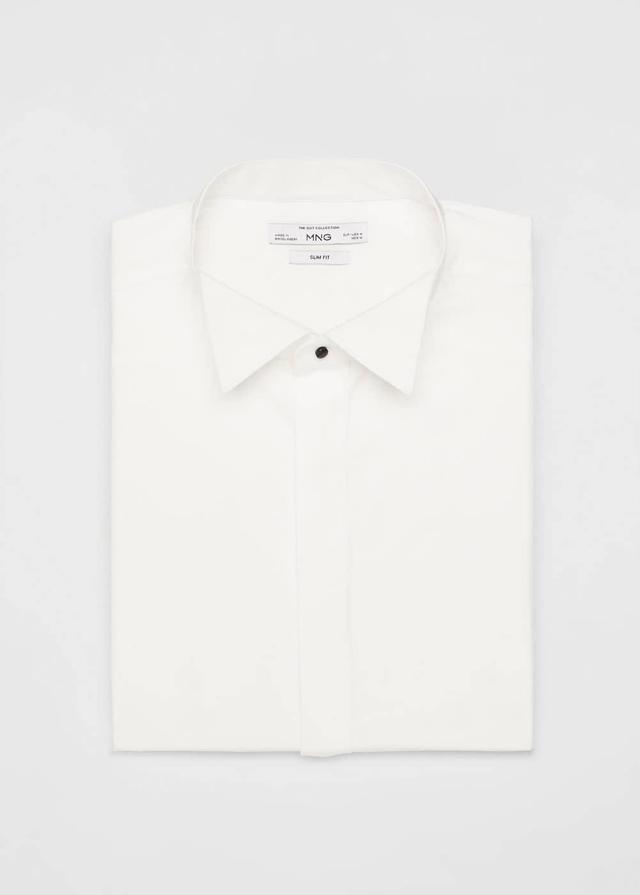 MANGO MAN - Slim-fit tuxedo shirt whiteMen Product Image