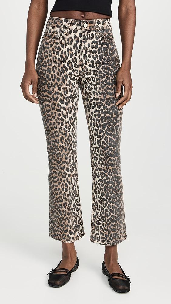 GANNI Print Denim Betzy Cropped Jeans | Shopbop Product Image