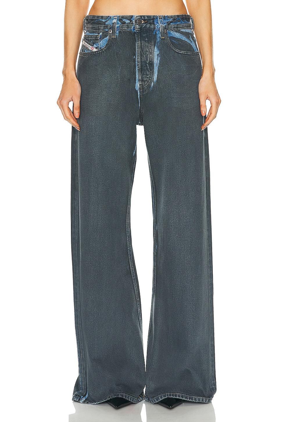 Diesel 1996 Sire Wide Leg in Grey Denim - Blue. Size 28 (also in 26, 27). Product Image