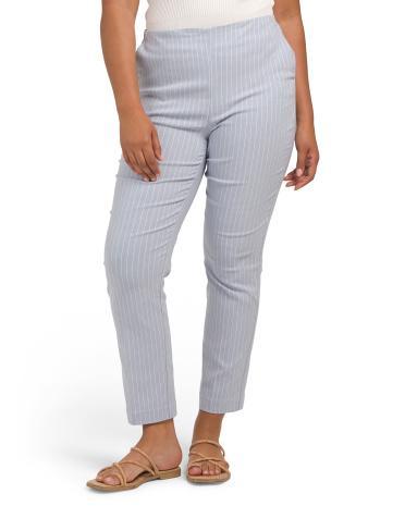 Striped Ankle Pants for Women | Spandex/Rayon/Nylon Product Image