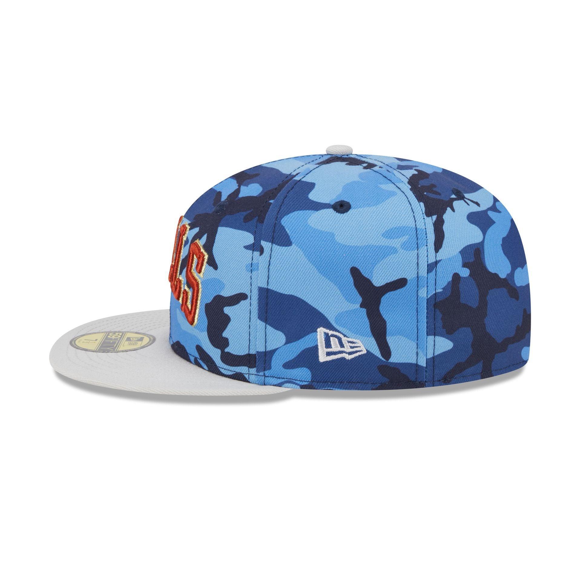 Chicago Bulls Blue Camo 59FIFTY Fitted Hat Male Product Image