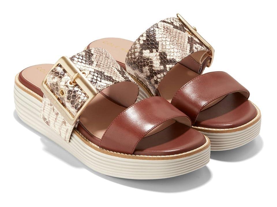 Cole Haan Originalgrand Platform Slides (Sandollar Snake Print/Dark Cuoio/Ivory) Women's Sandals Product Image