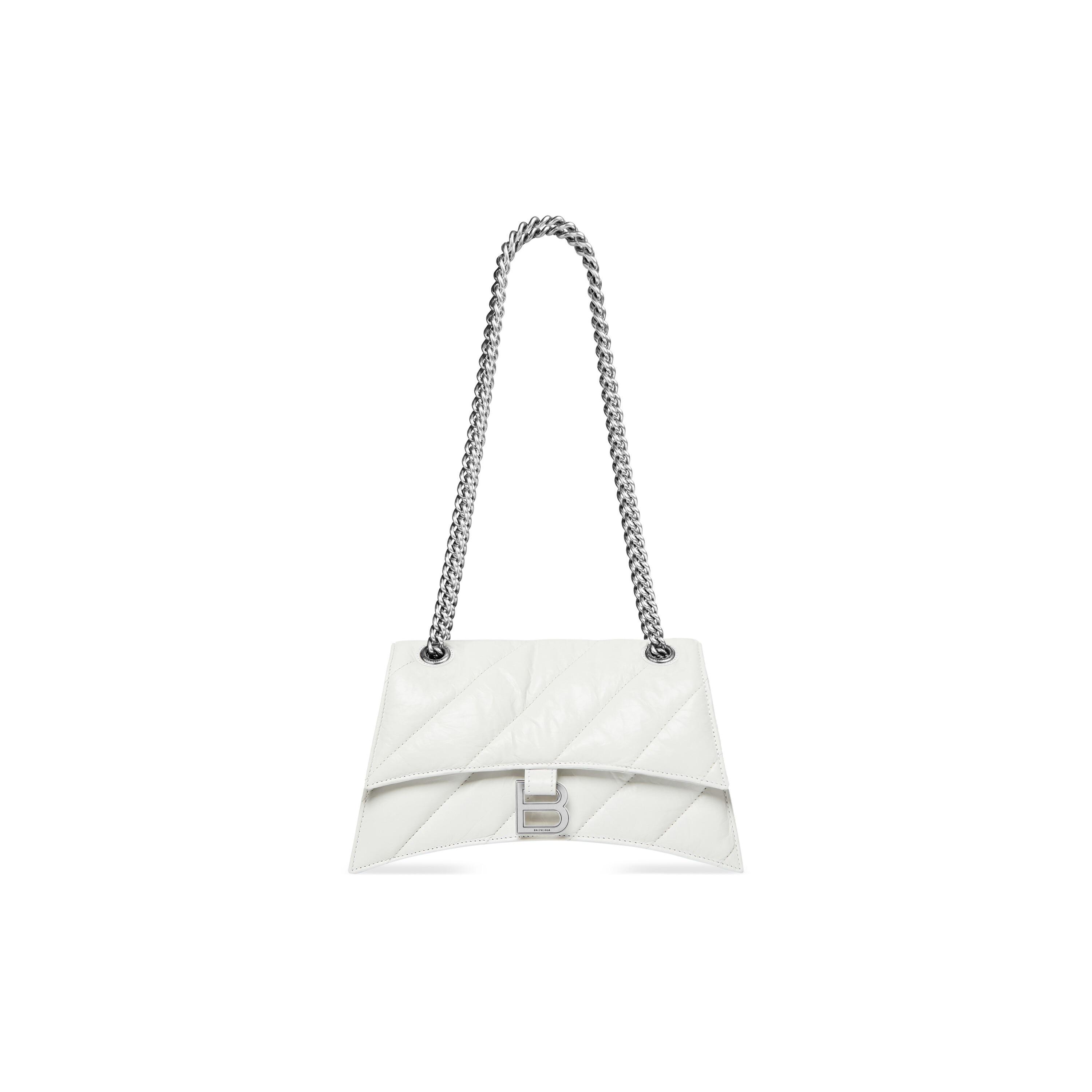 Women's Crush Small Chain Bag Quilted  in Optic White Product Image