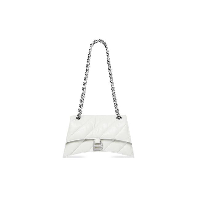 Women's Crush Small Chain Bag Quilted  in Optic White Product Image