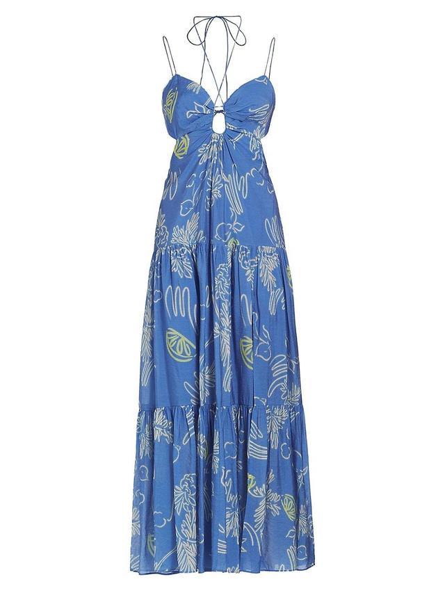 Womens Cassini Floral Keyhole Maxi Dress Product Image