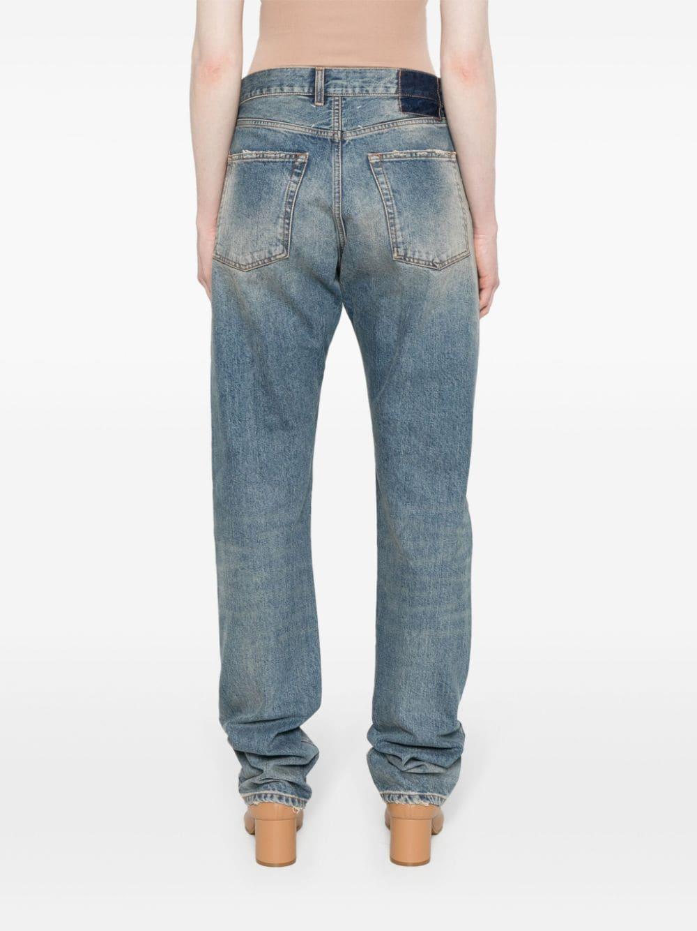 distressed straight-leg jeans Product Image