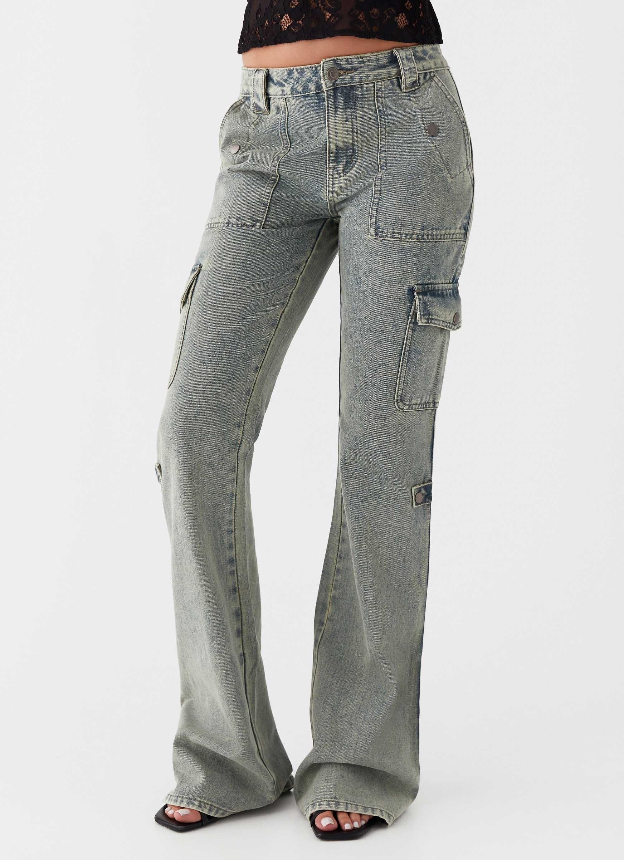 Zephee Flare Jeans - Washed Denim Product Image