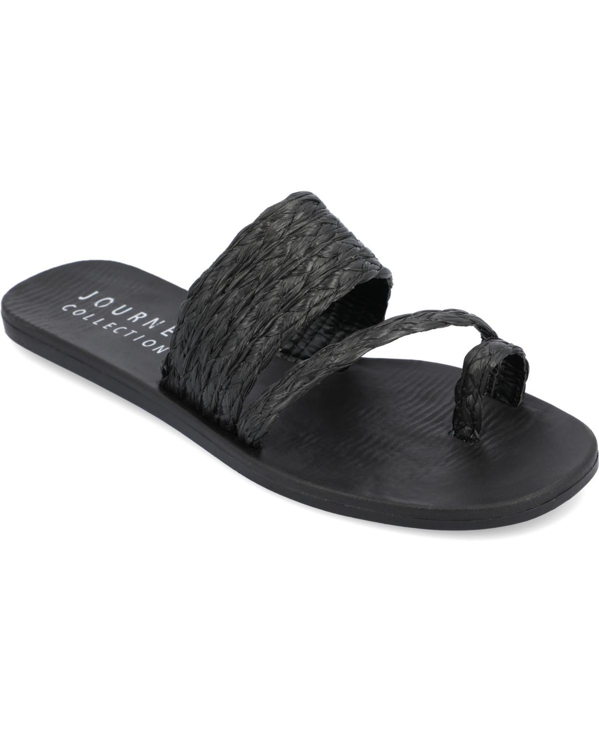 Journee Collection Womens Zindy Raffia Sandals Product Image