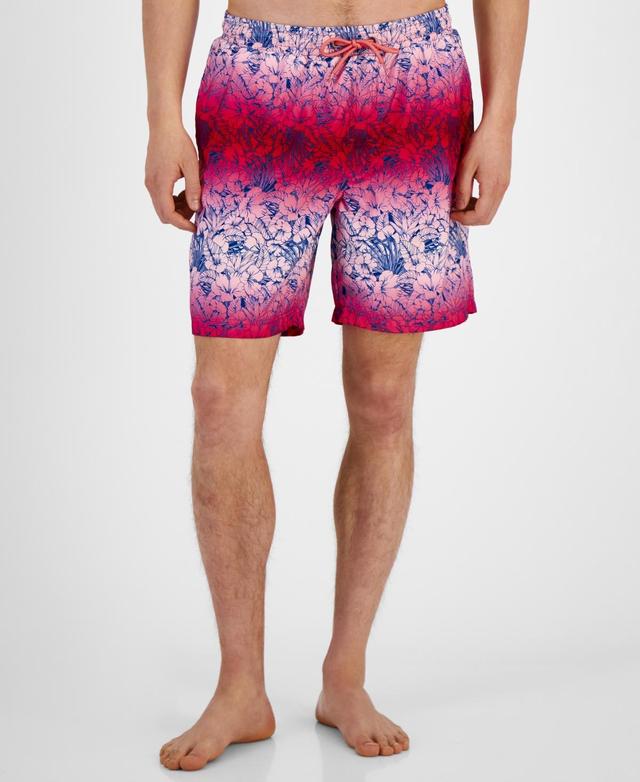 Club Room Mens Hibiscus Quick-Dry Floral 7 Swim Trunks, Created for Macys Product Image