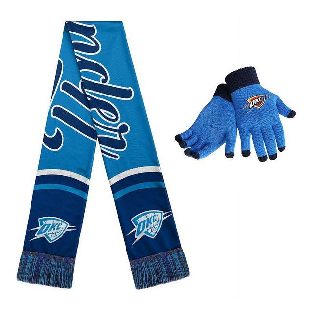 Womens Oklahoma City Thunder Glove and Scarf Set Product Image