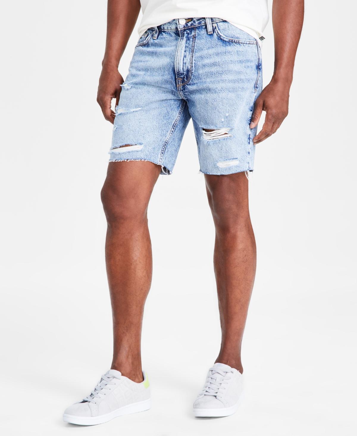 Guess Mens Slim-Fit Wyatt Destroyed Cut-Off Shorts Product Image