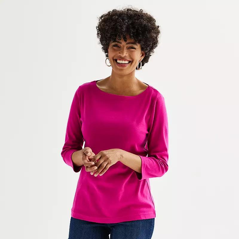 Womens Croft & Barrow Boatneck Top Product Image