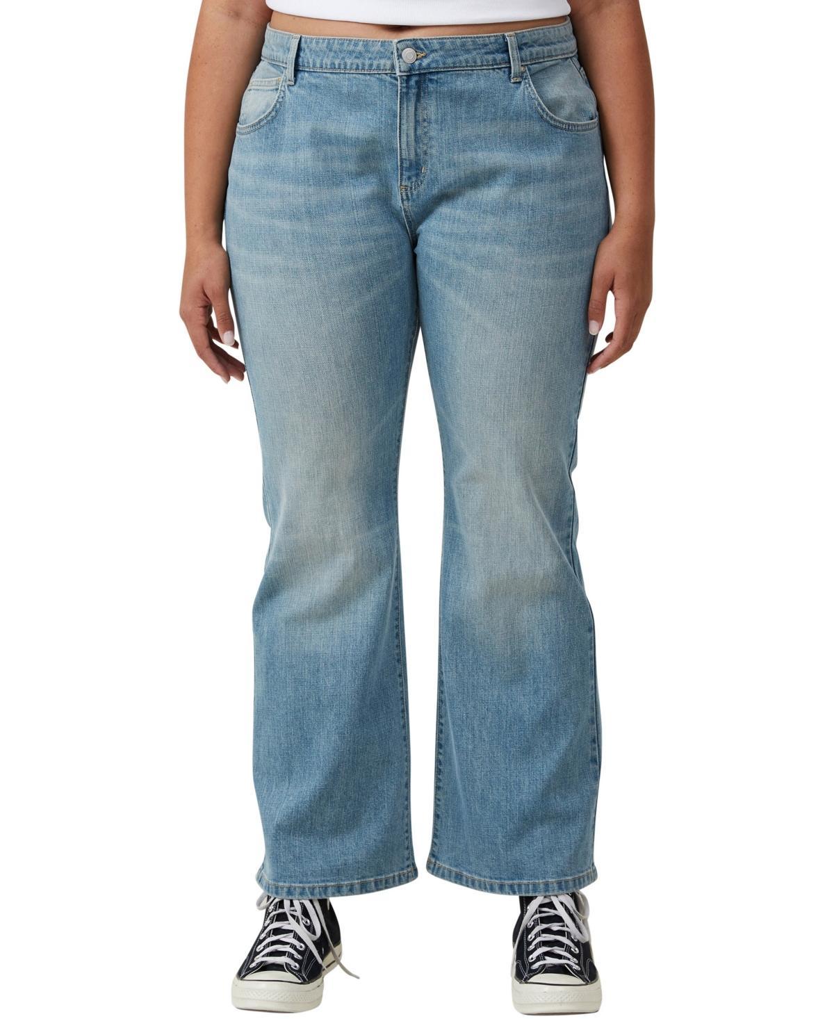 Cotton On Womens Stretch Bootleg Flare Jeans - Desert Blue Product Image