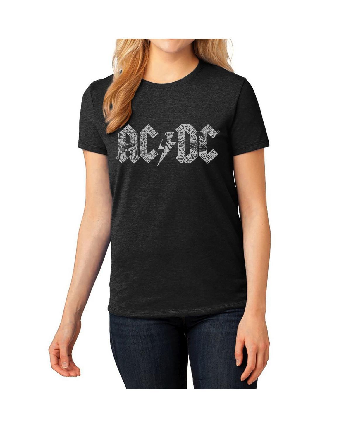 La Pop Art Womens Ac/Dc Premium Blend Word Art T-Shirt Product Image