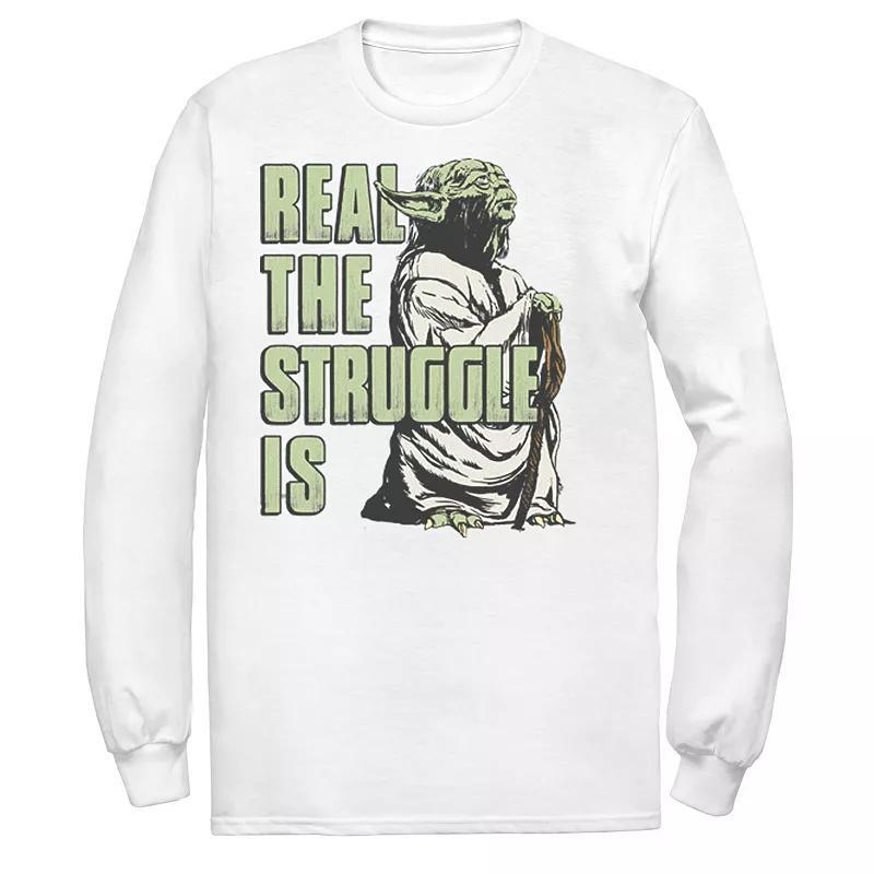 Mens Star Wars Yoda Real The Struggle Is Tee Product Image