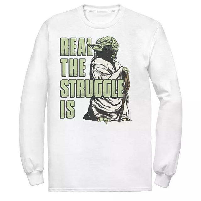 Mens Star Wars Yoda Real The Struggle Is Tee Product Image