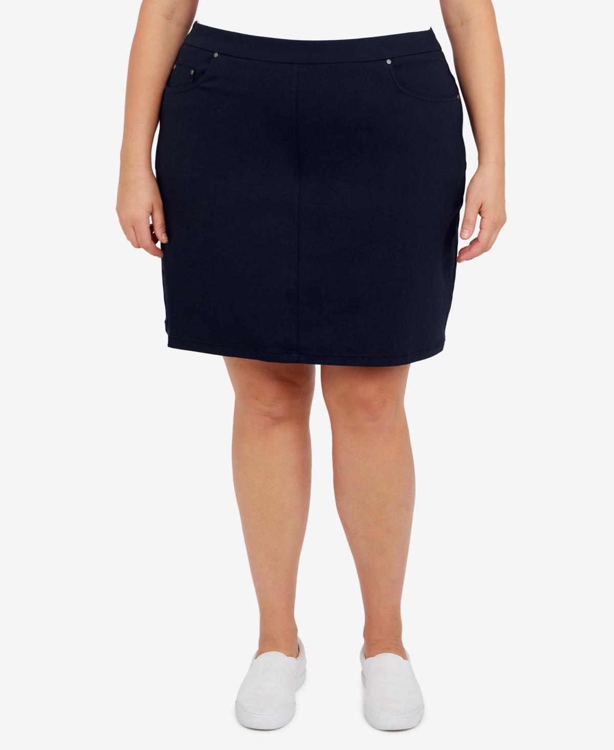 Plus Size Essentials Tech Stretch Pull On Skort with Elastic Wasitband Product Image