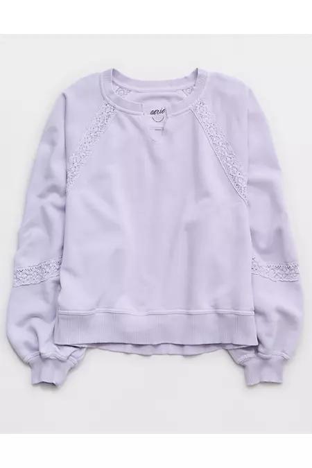 Aerie Hey Crochet Sweatshirt Women's Product Image