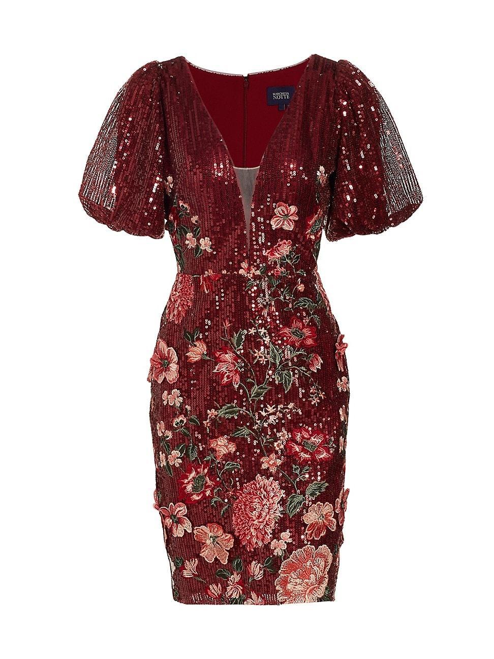 Marchesa Notte Artwork Sequin Minidress Product Image