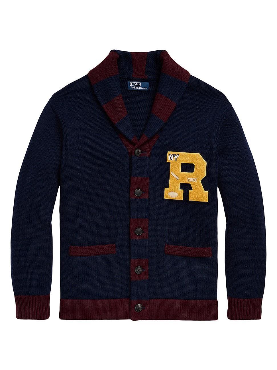 Mens Varsity Wool-Blend Cardigan Product Image