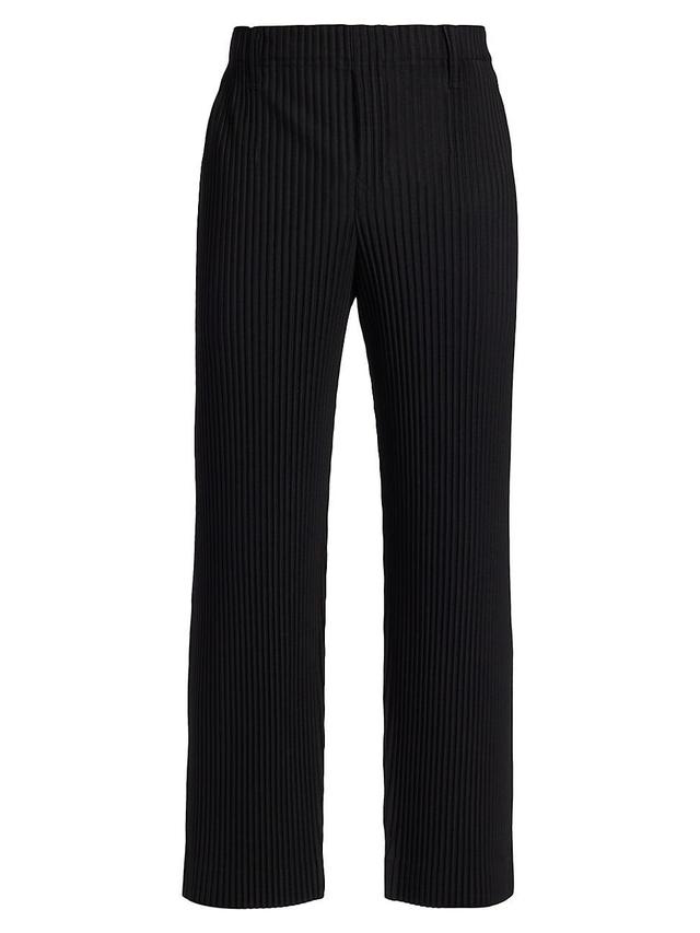 Mens Basics Pleated Straight-Fit Pants Product Image