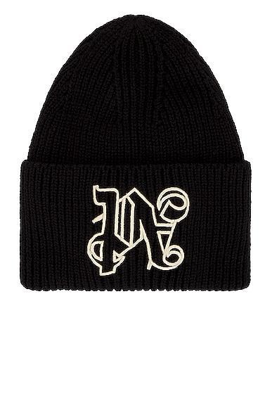 Palm Angels Beanie in Black Product Image