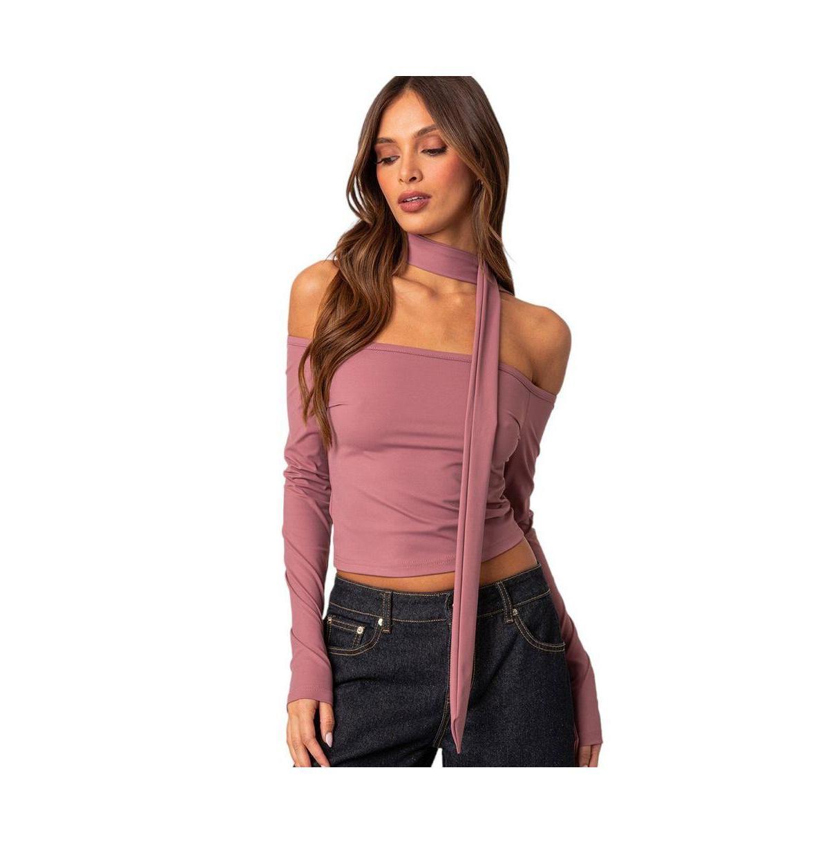 Womens Off shoulder two piece scarf top Product Image