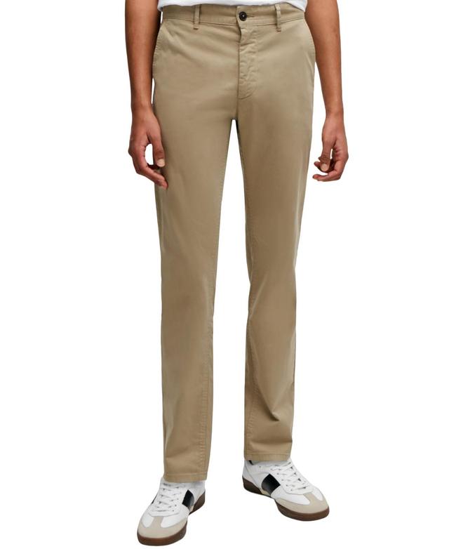 Boss by Hugo Boss Mens Stretch-Cotton Satin Slim-Fit Chinos Product Image