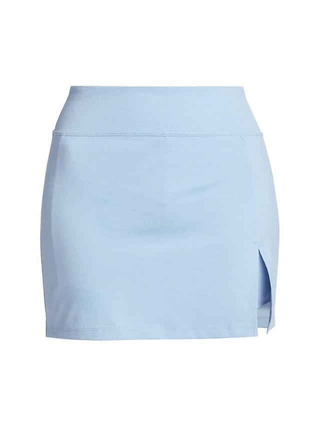 Beyond Yoga Heather Rib Hold Court Skirt Cream. (also in S). Product Image