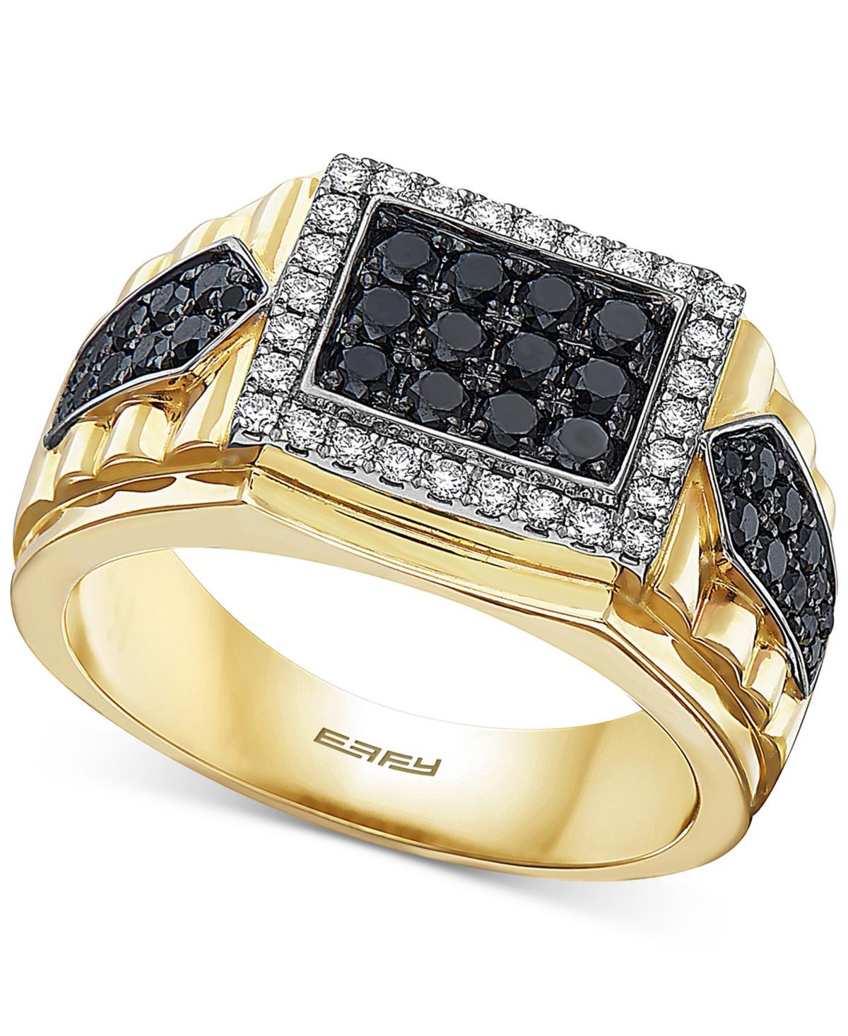 Effy Mens Diamond Cluster Ring (1 ct. t.w.) in 14k Gold & White Gold Product Image