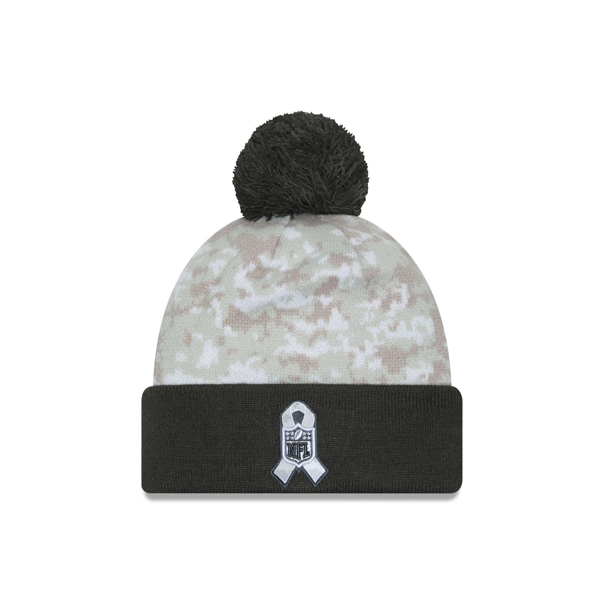 Jacksonville Jaguars 2024 Salute to Service Pom Knit Hat Male Product Image