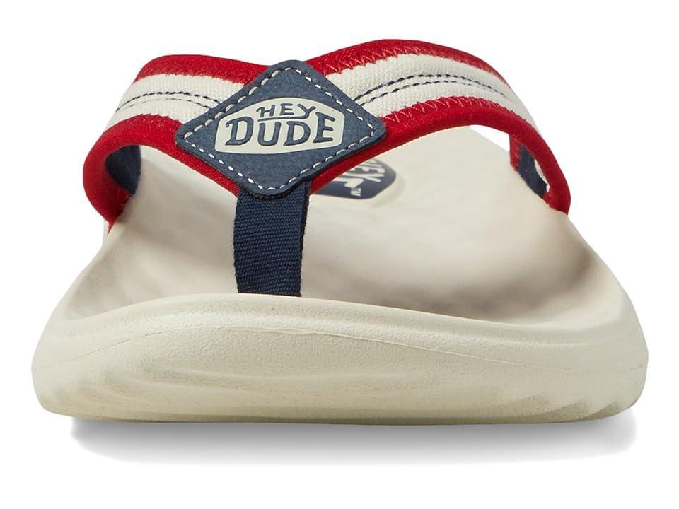 Hey Dude Myers Flip Americana Red) Men's Shoes Product Image