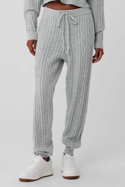 Cable Knit Winter Bliss Pant - Athletic Heather Grey Product Image