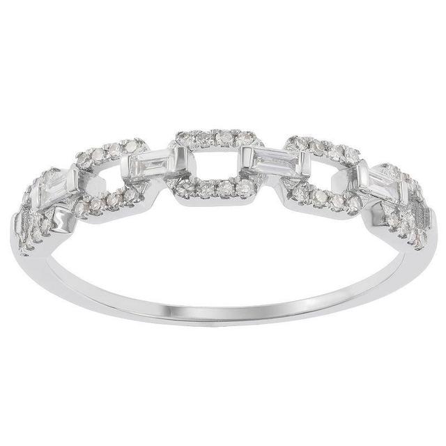 Belk & Co 1/4 Ct. T.w. Diamond Interlocking Ring In 14K White Gold Product Image