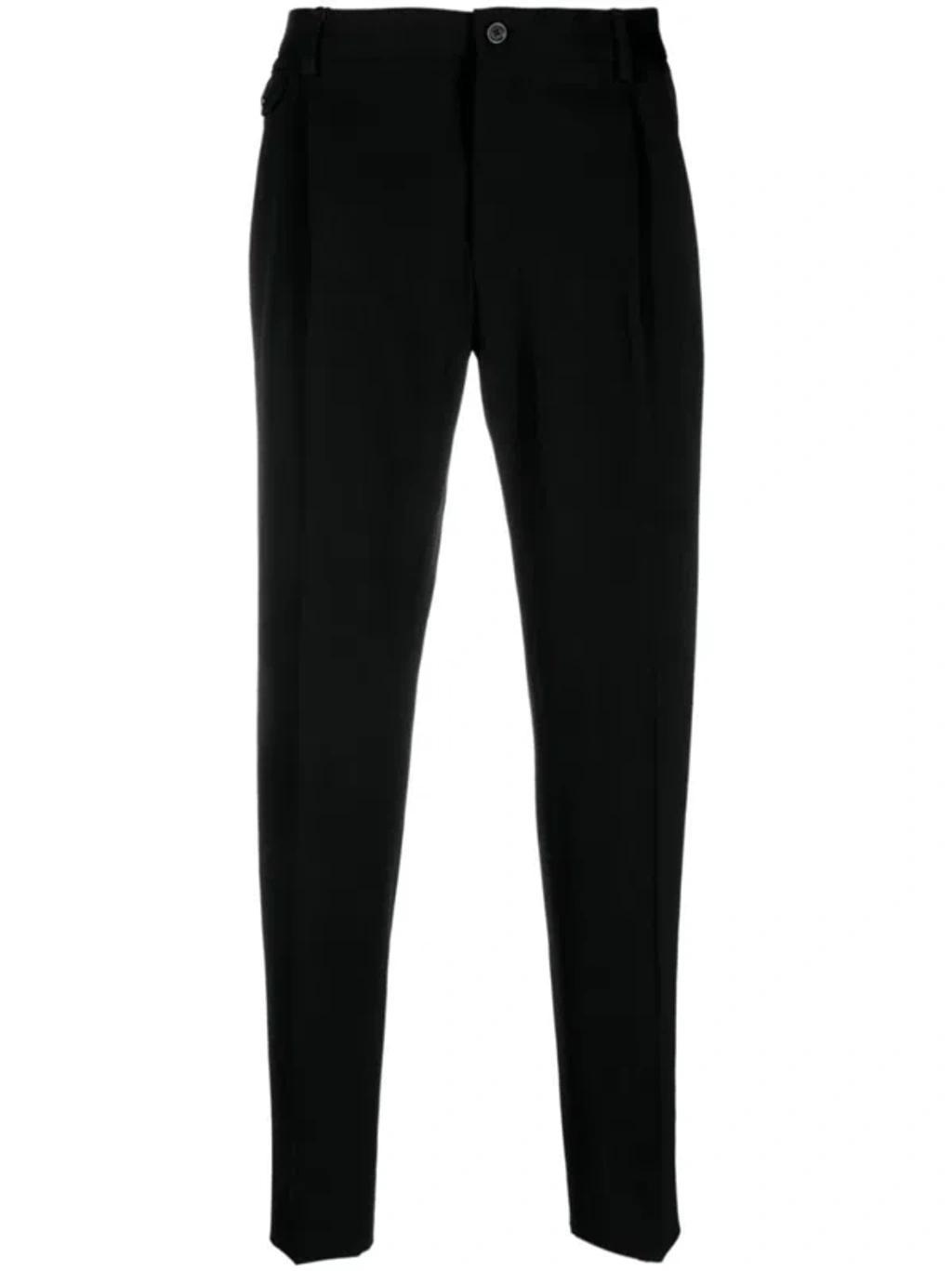 Tailored Virgin-wool Trousers In Black Product Image