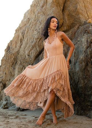 Christelle Dress in Desert Shell Product Image