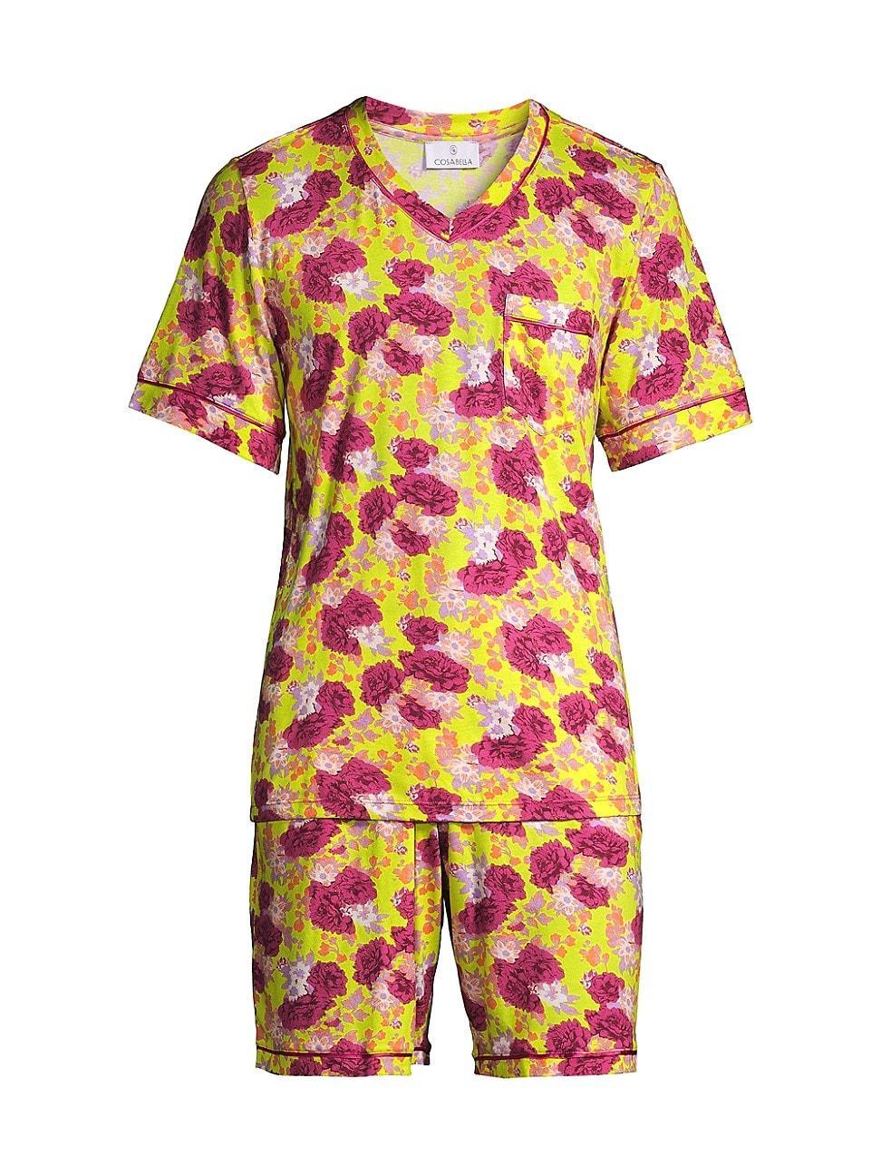 Mens Bella Floral Cotton-Blend Pajamas Product Image